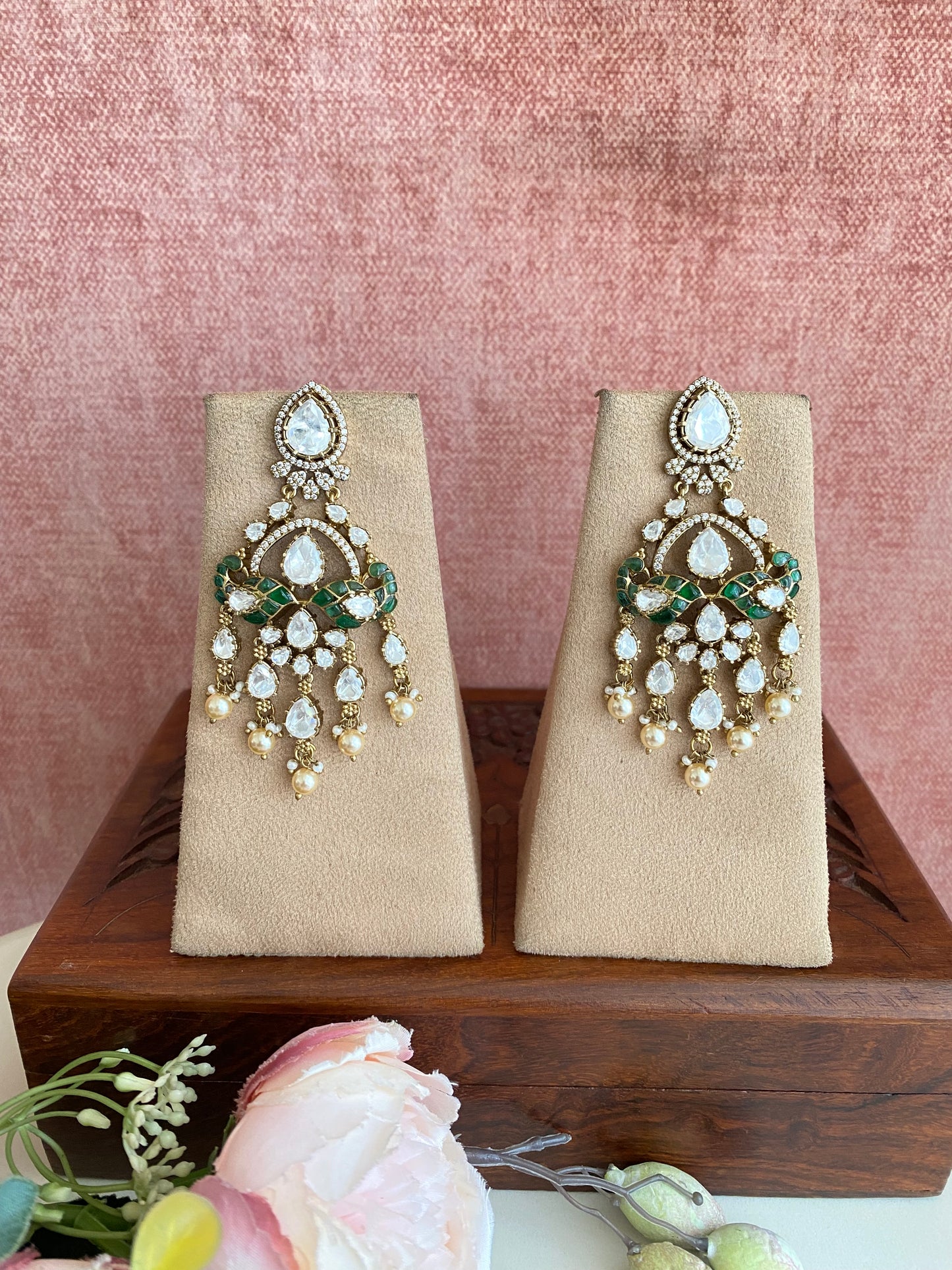 Green Moissanite earrings