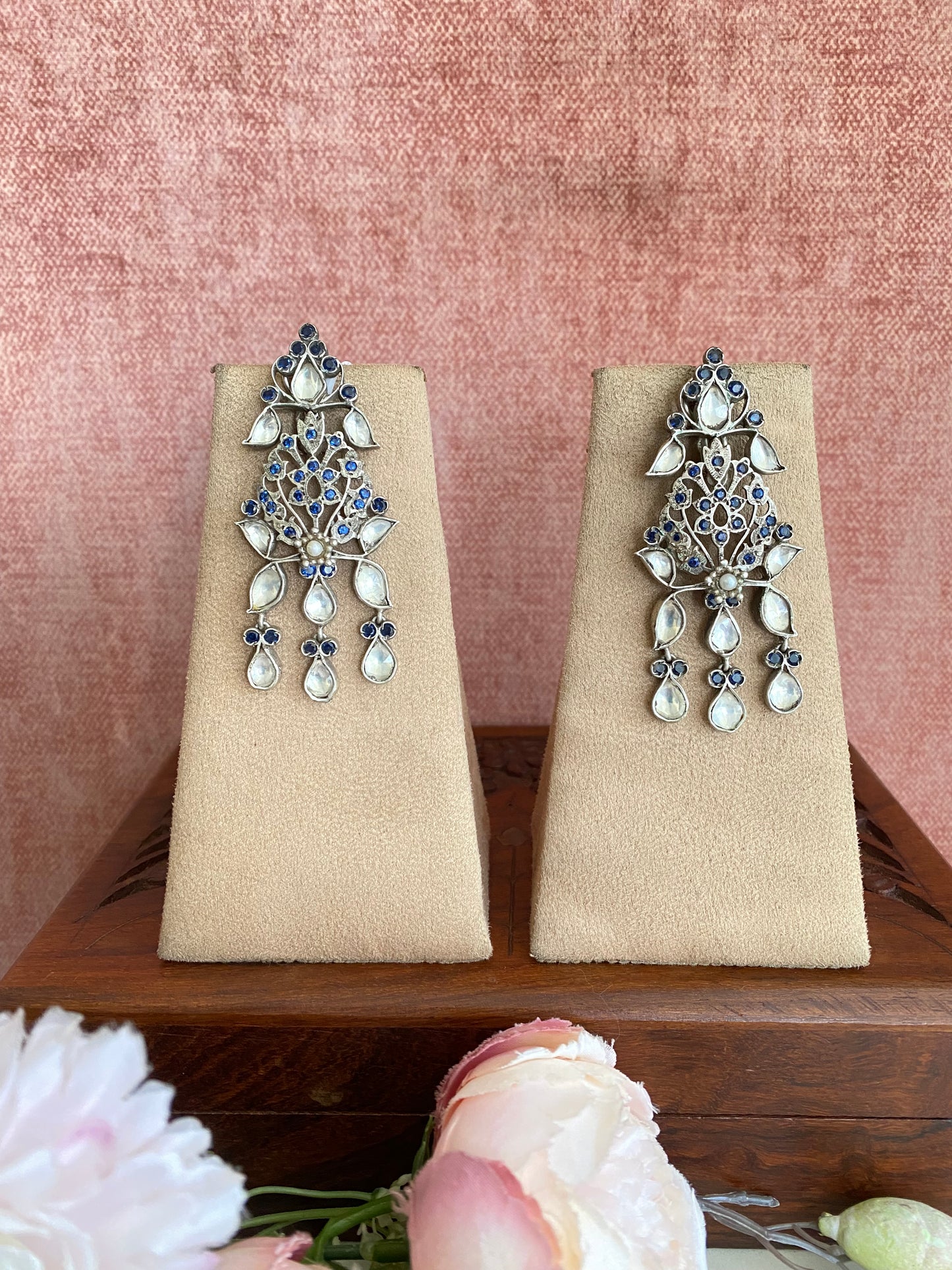 Silver Plated Kundan Earrings