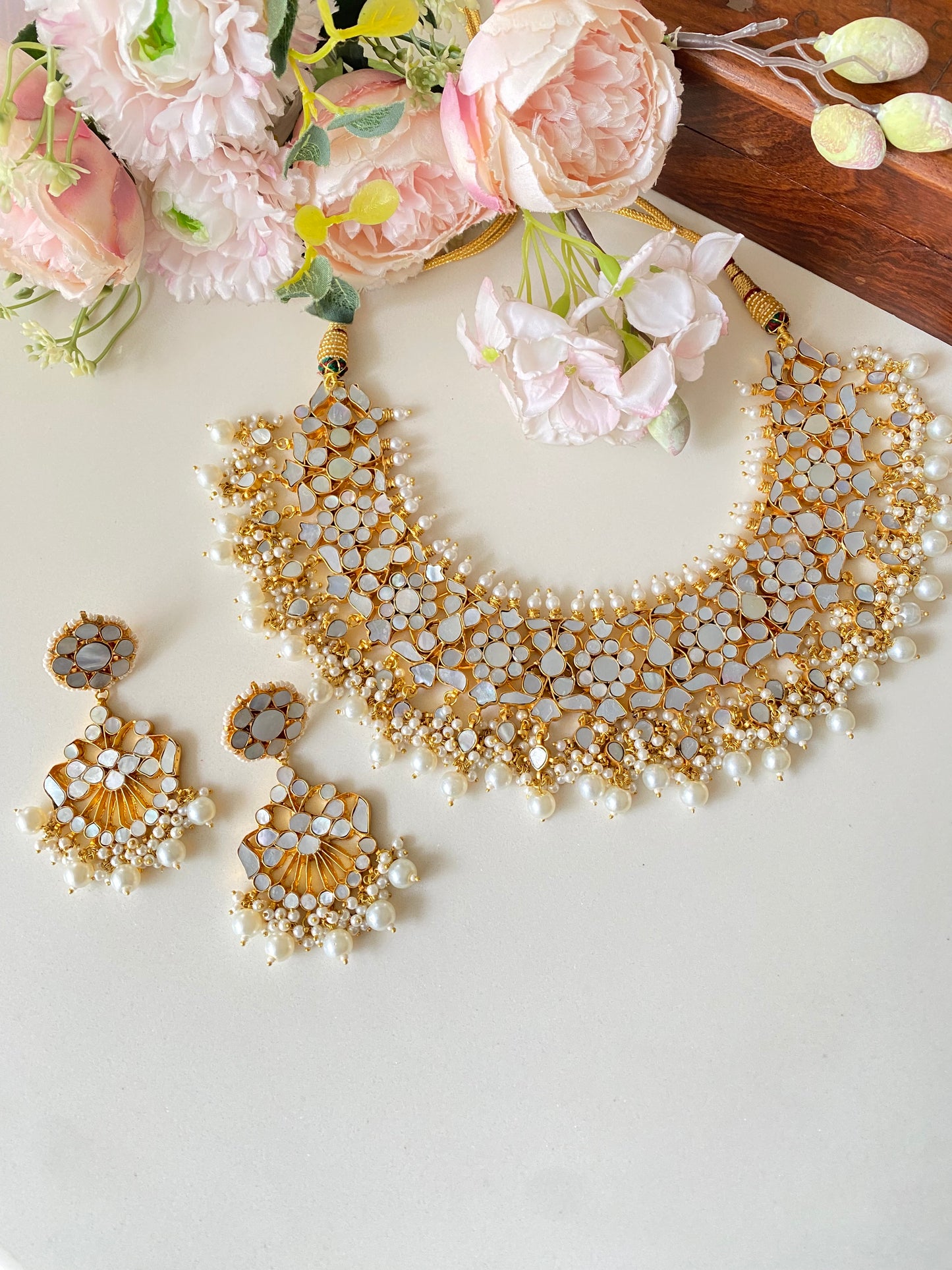 Mother of pearl Bridal set