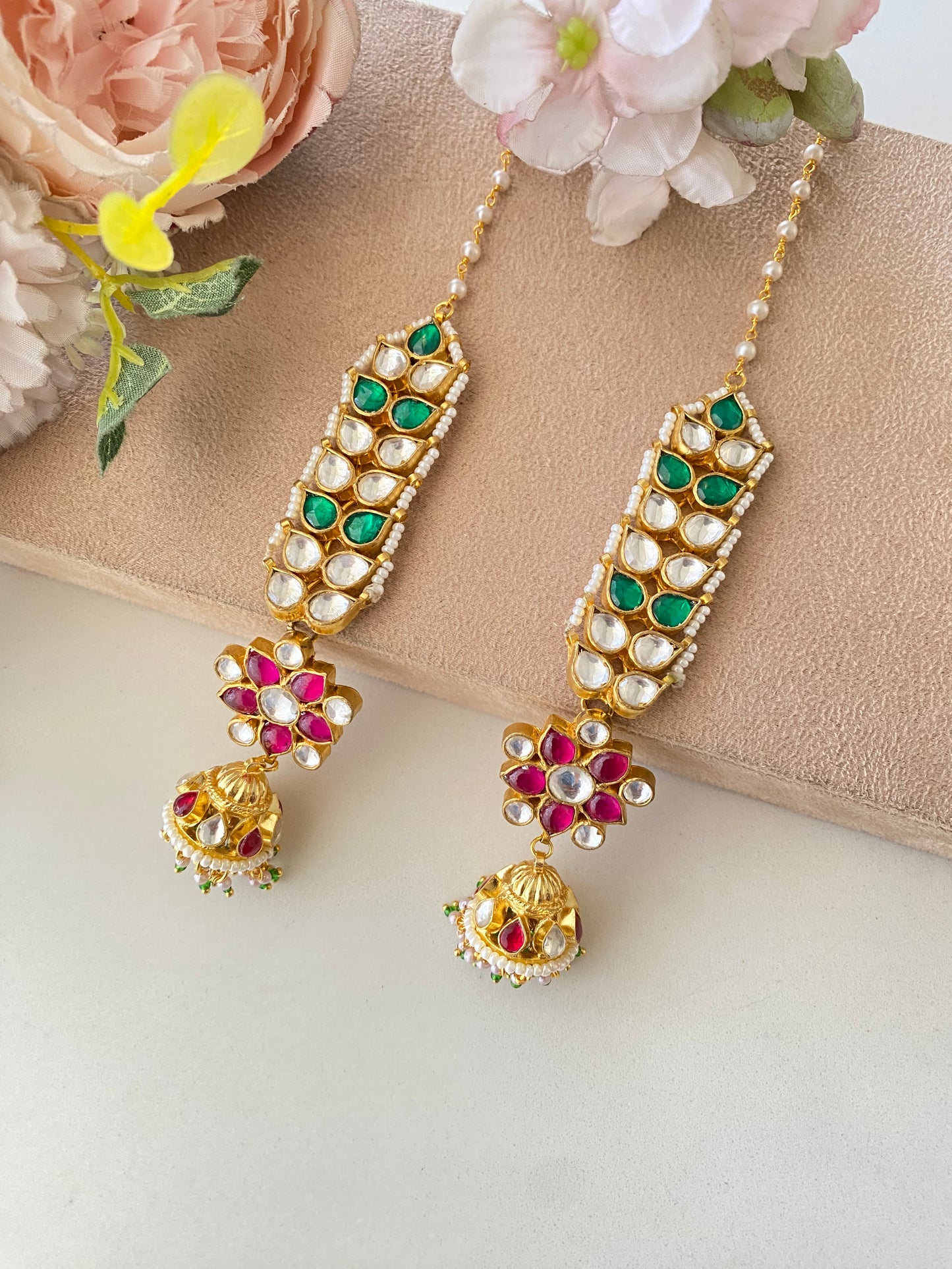 Gold Plated Kundan Jhumka