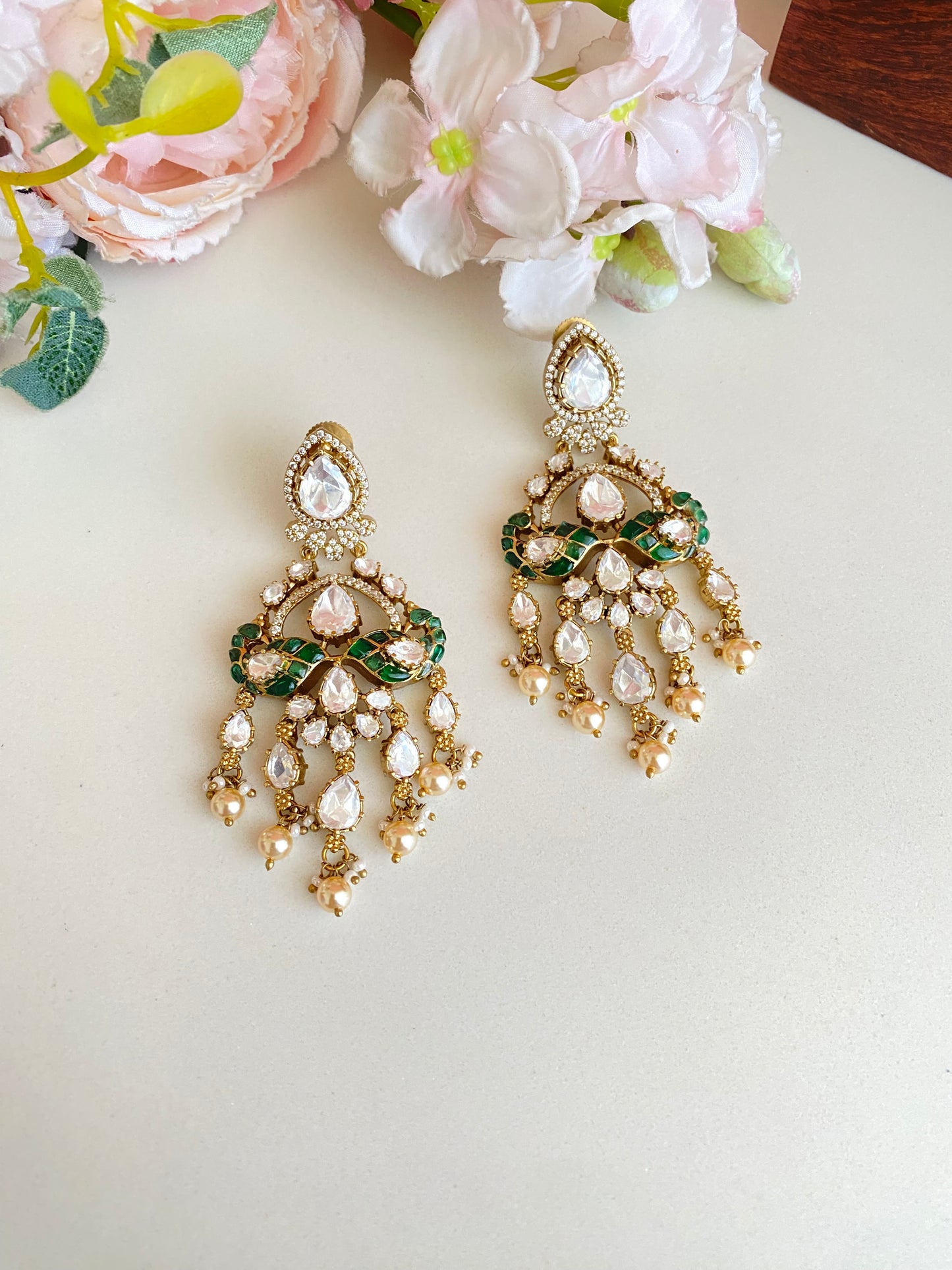 Green Moissanite earrings