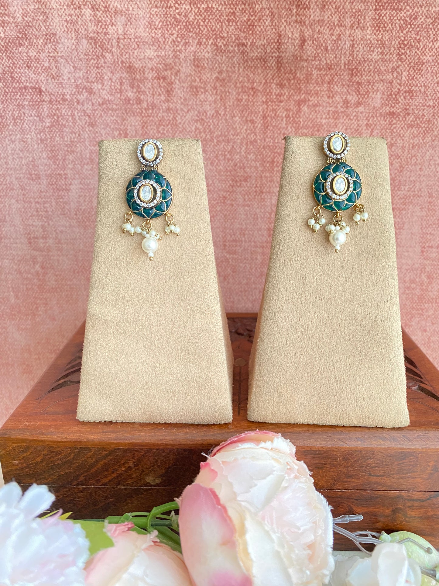 Green Moissanite earrings