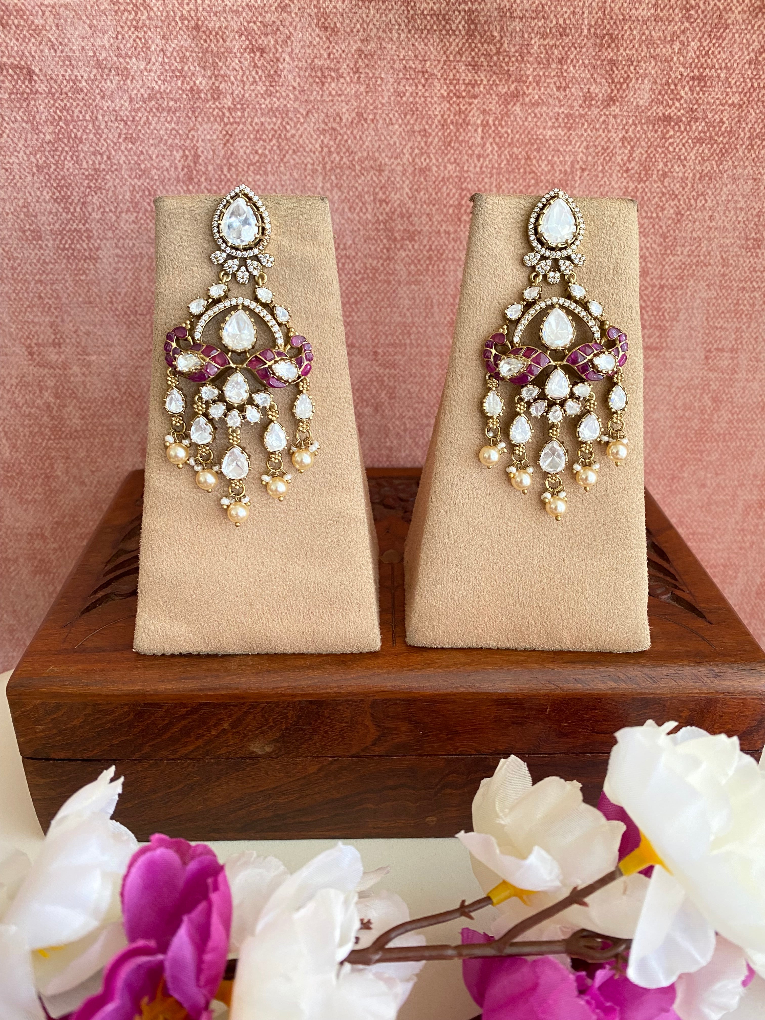 Gold plated Moissanite Earrings