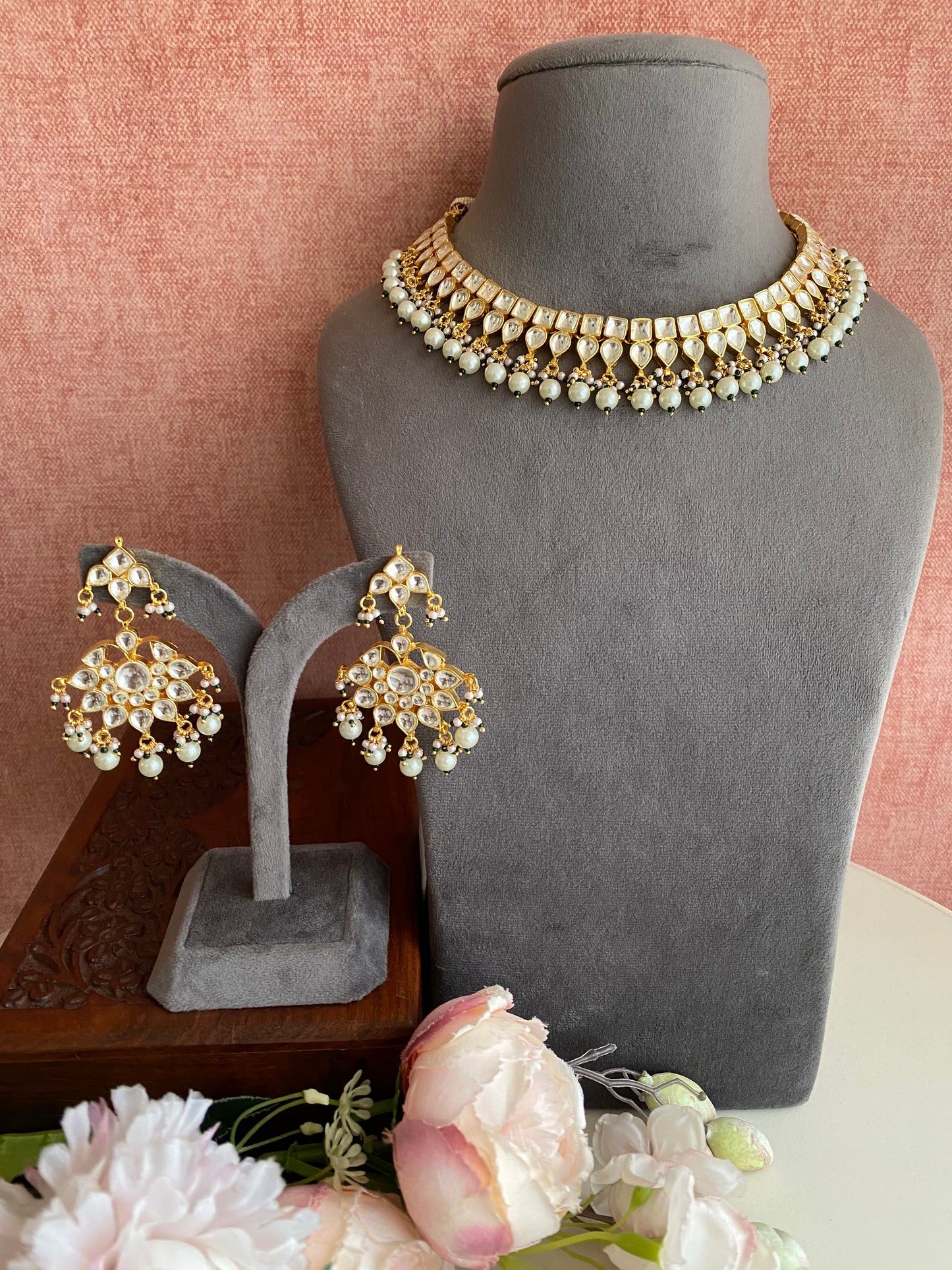 Kundan Gold plated Necklace set