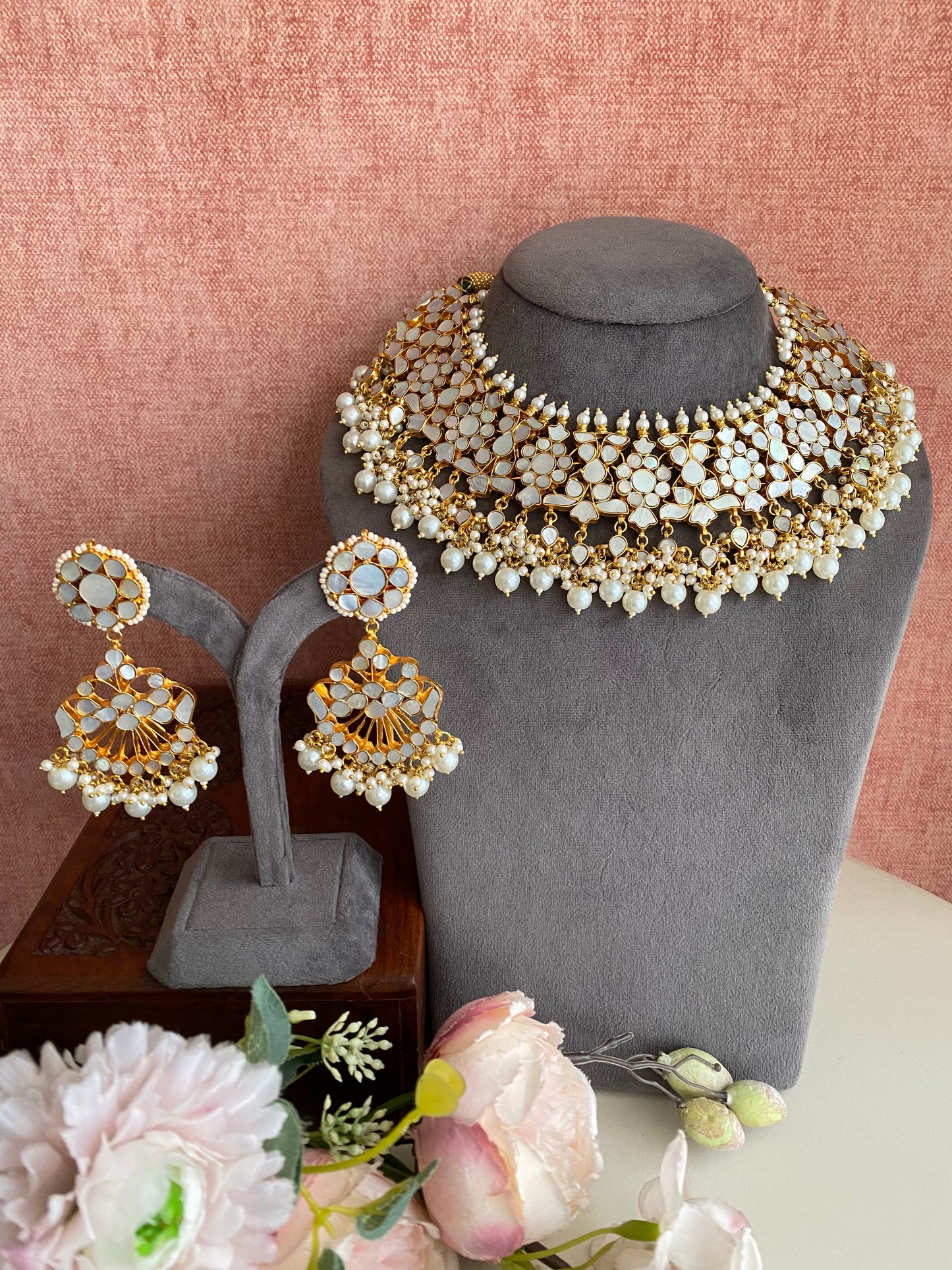 Mother of pearl Bridal set