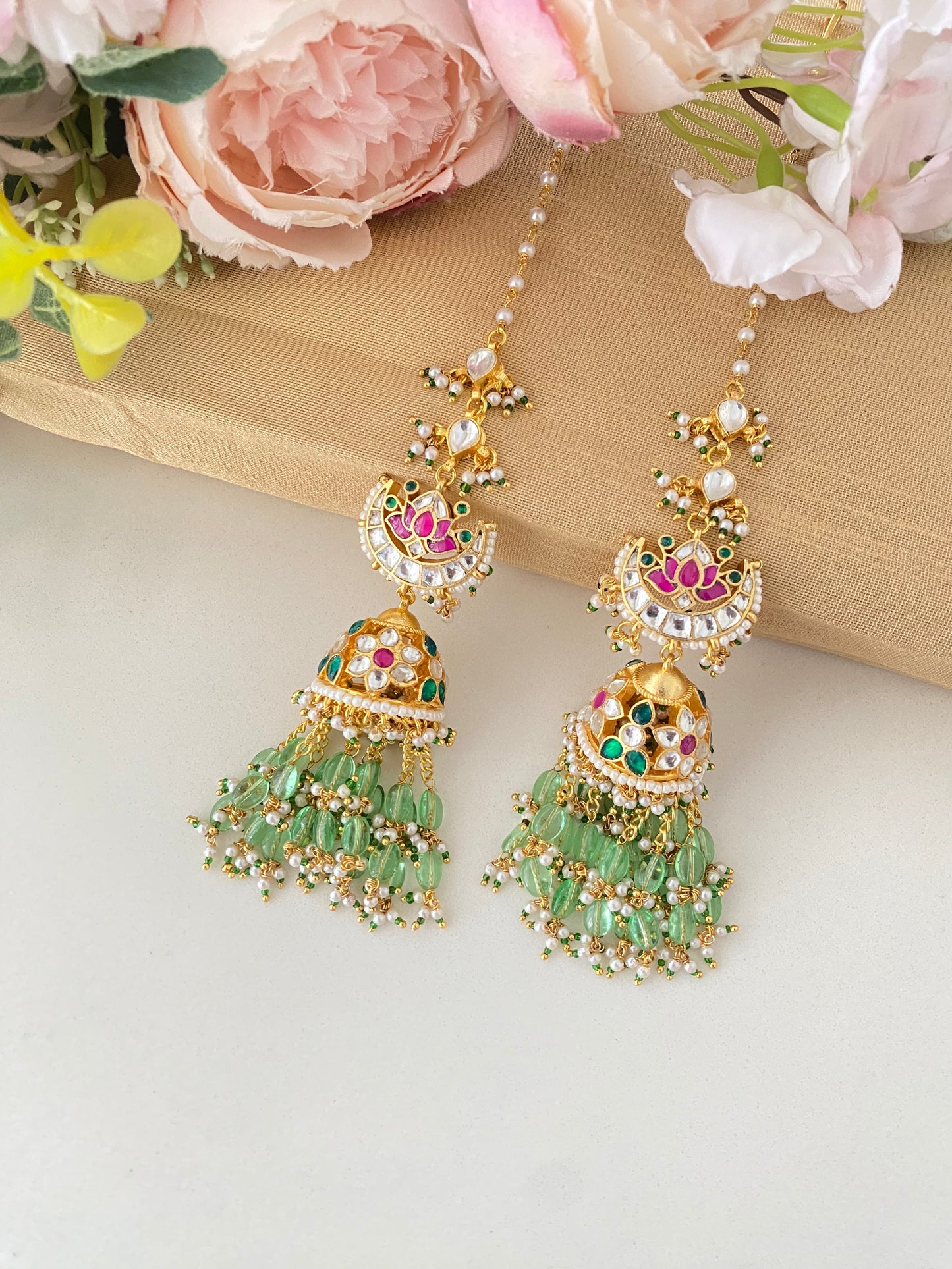 Kundan Jhumka in Drops