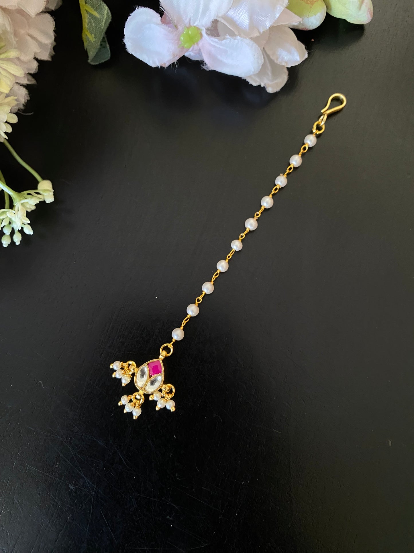 Gold Plated Kundan Small Tikka