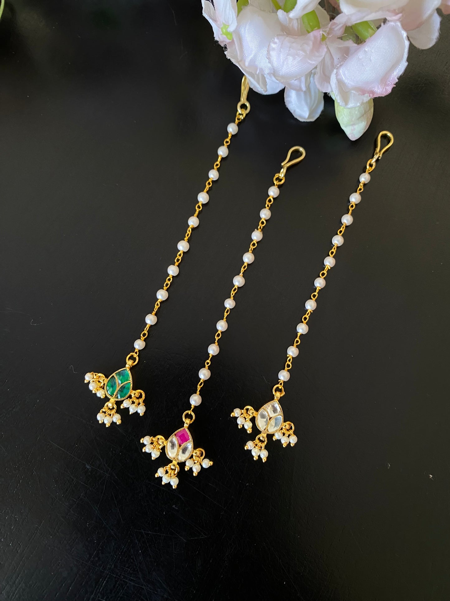 Gold Plated Kundan Small Tikka