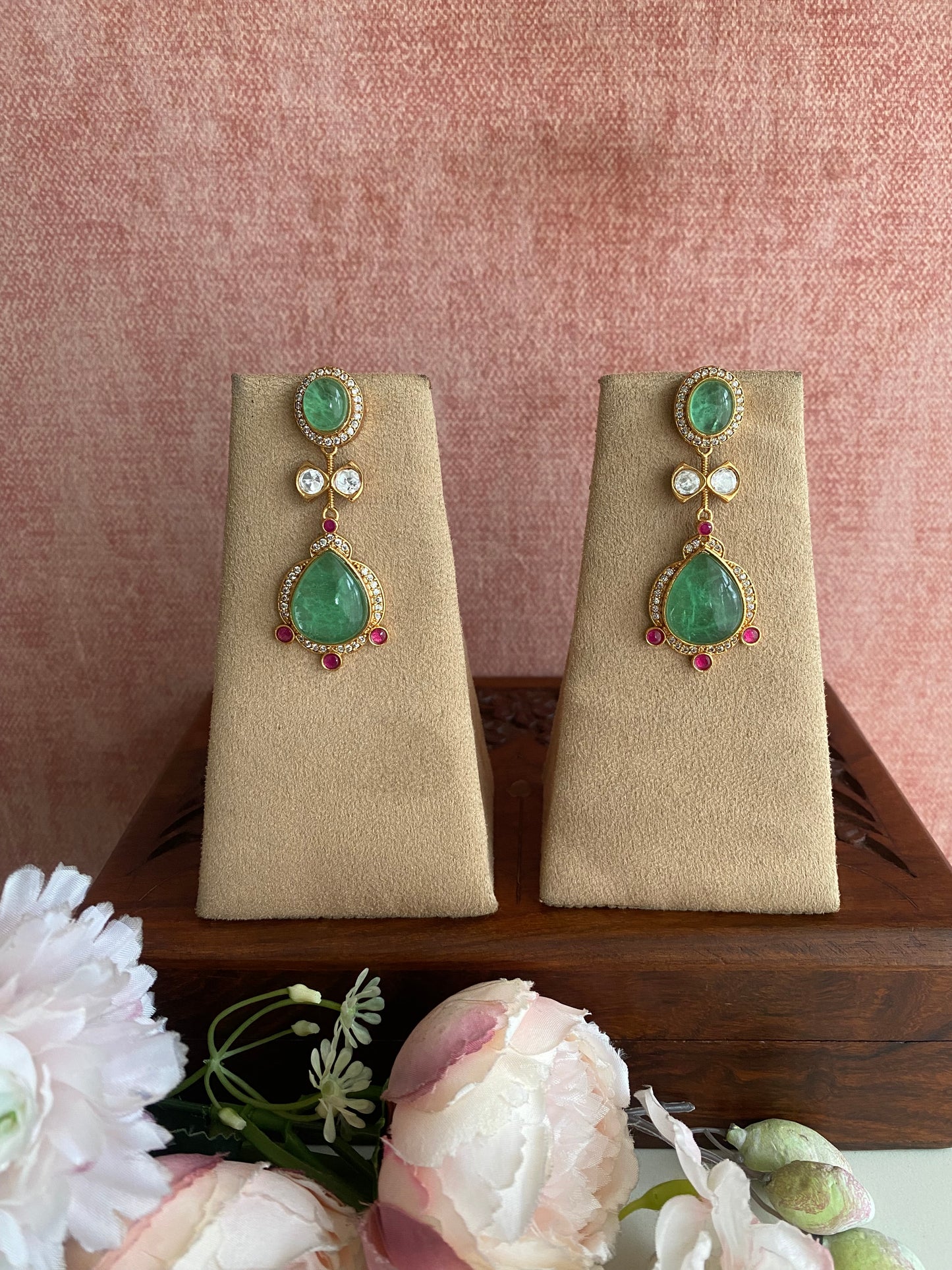 Mint Green stone Earring