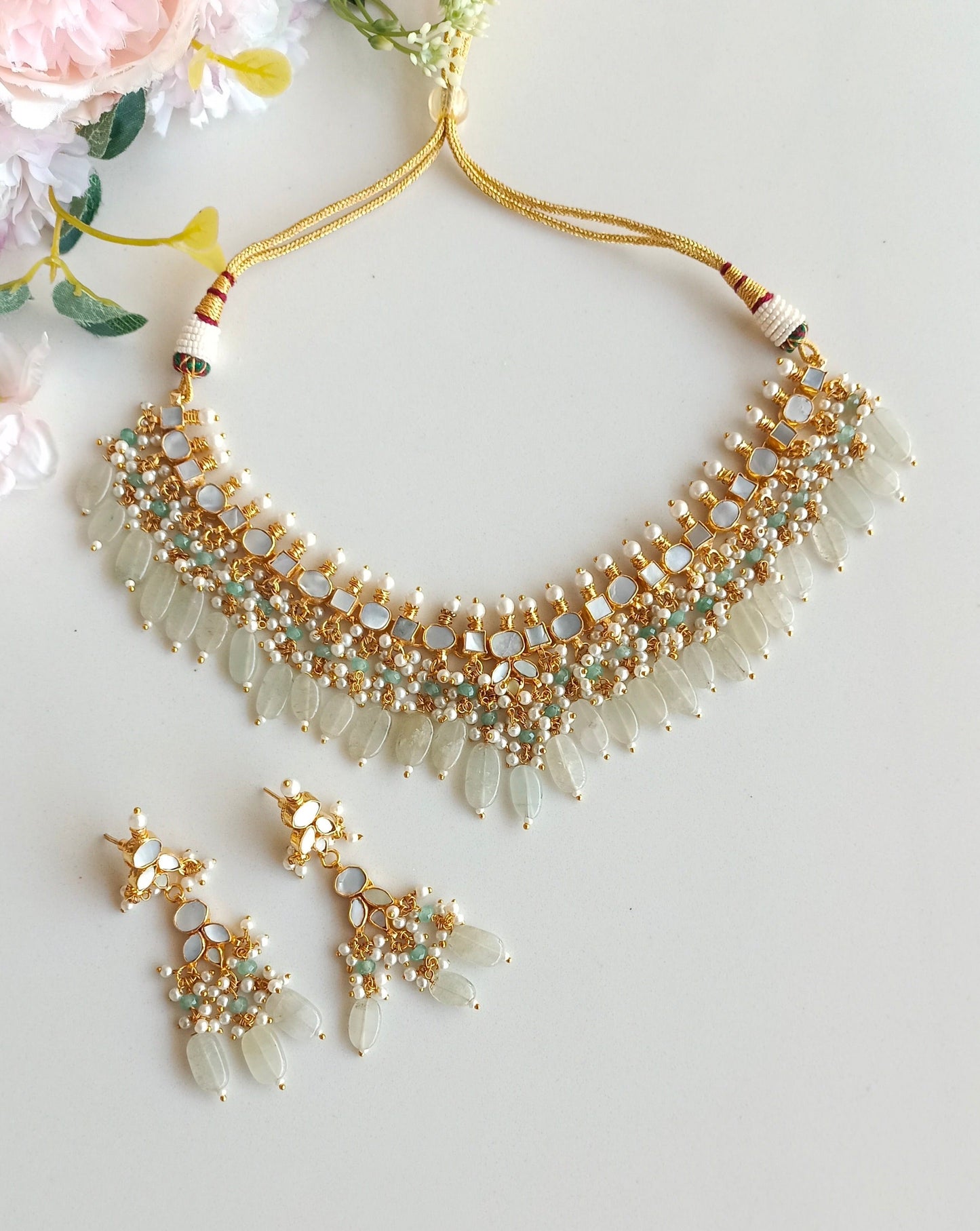 Mother of pearl necklace set