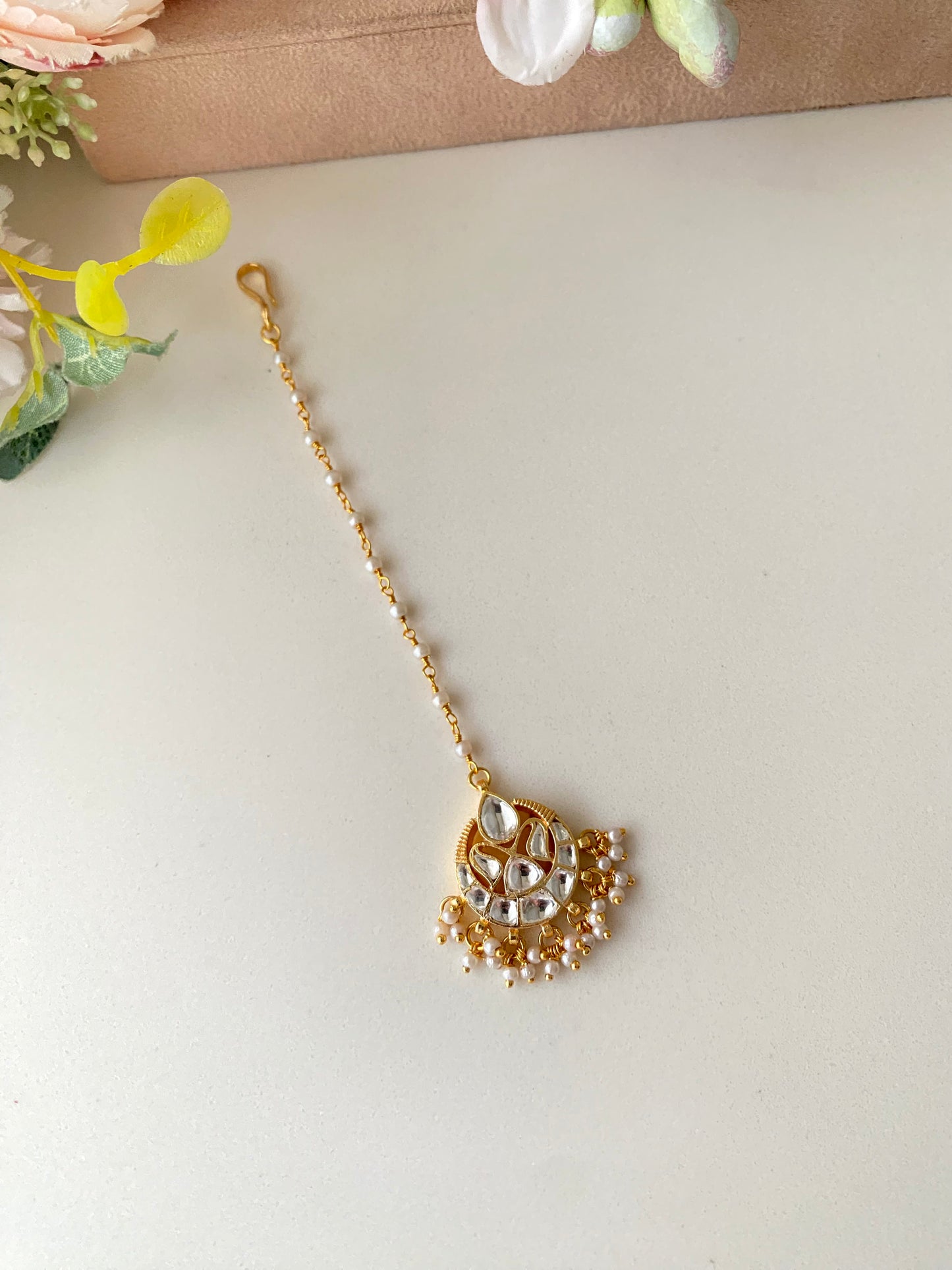 Gold Plated Kundan Tikka