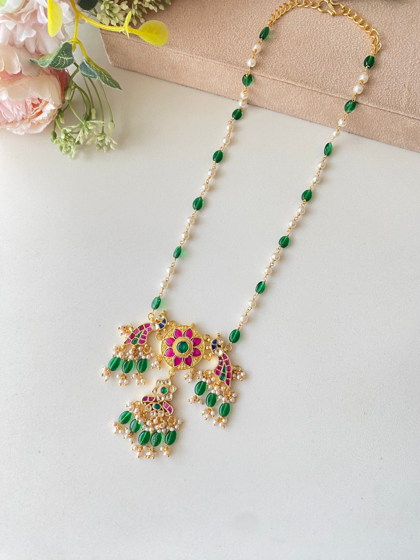 Kundan Long Necklace Set