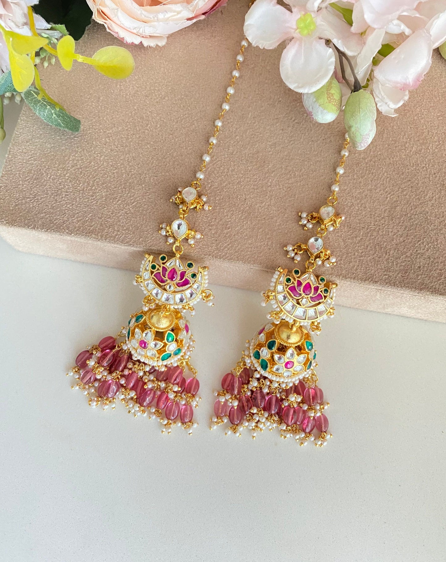 Kundan Jhumka in Drops