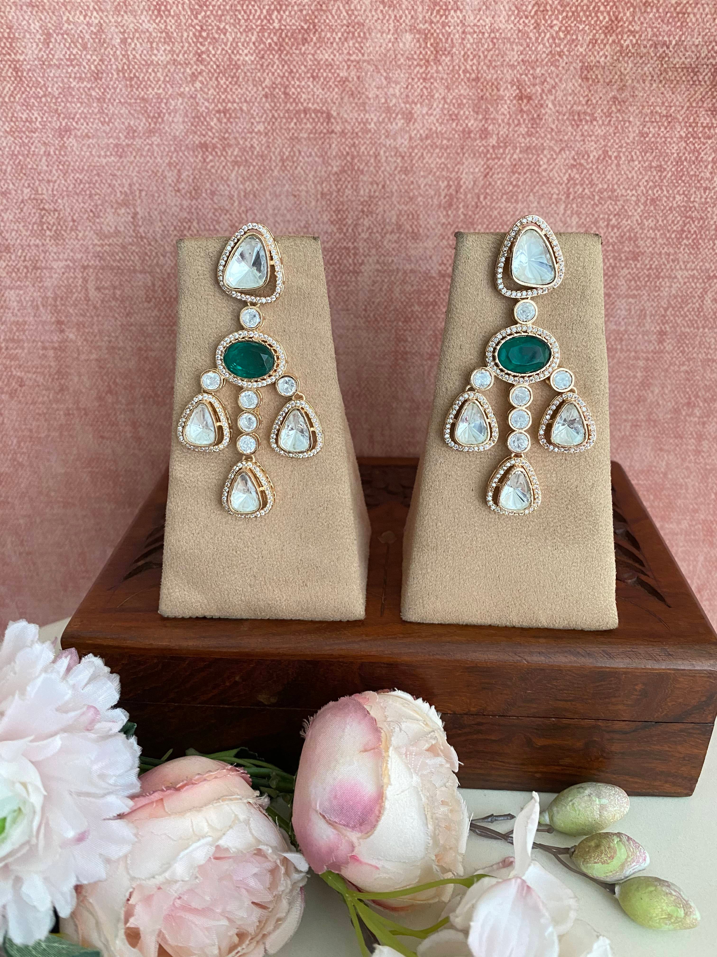 Green stone Earring