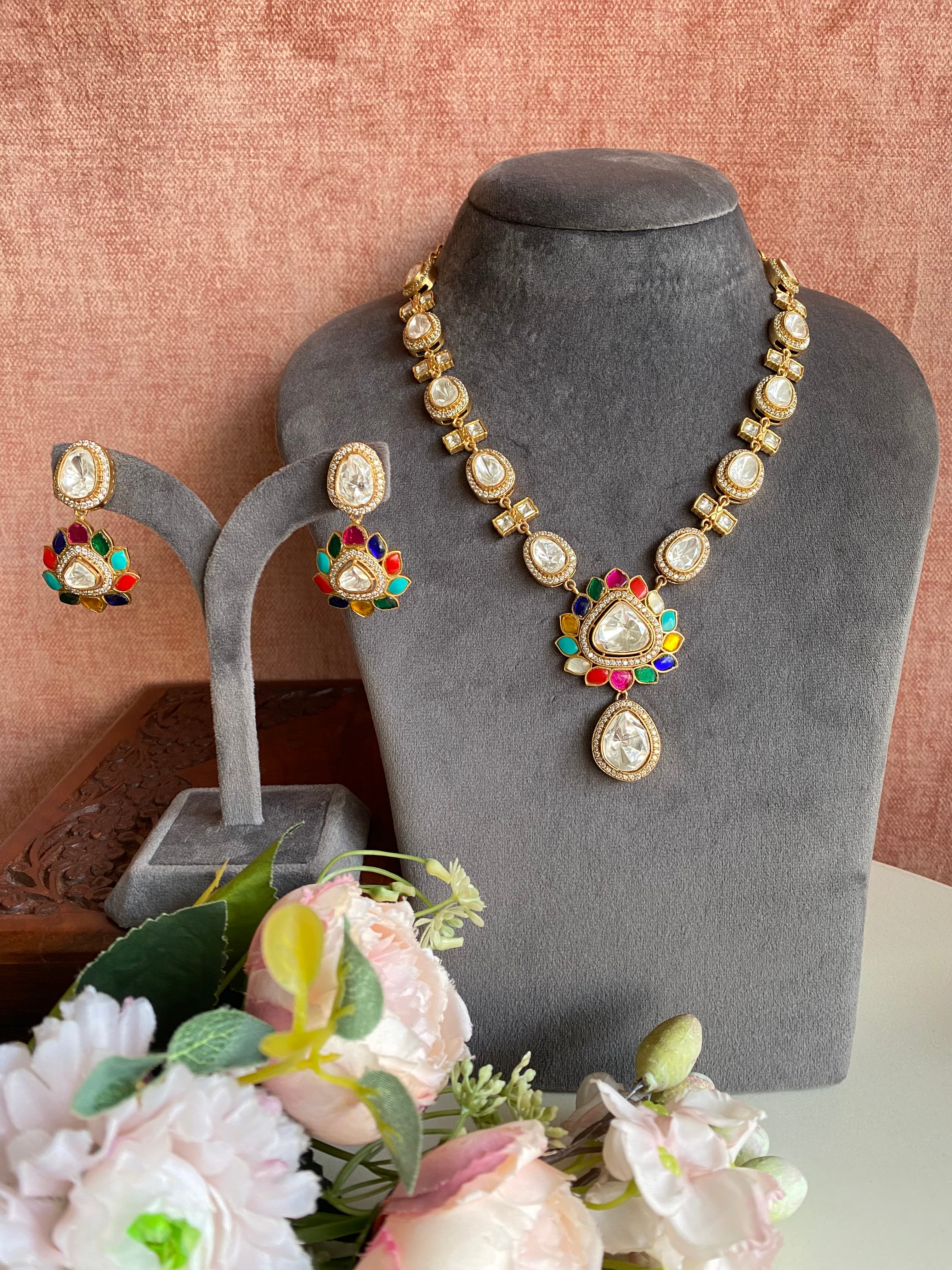 Navrattan Necklace Set