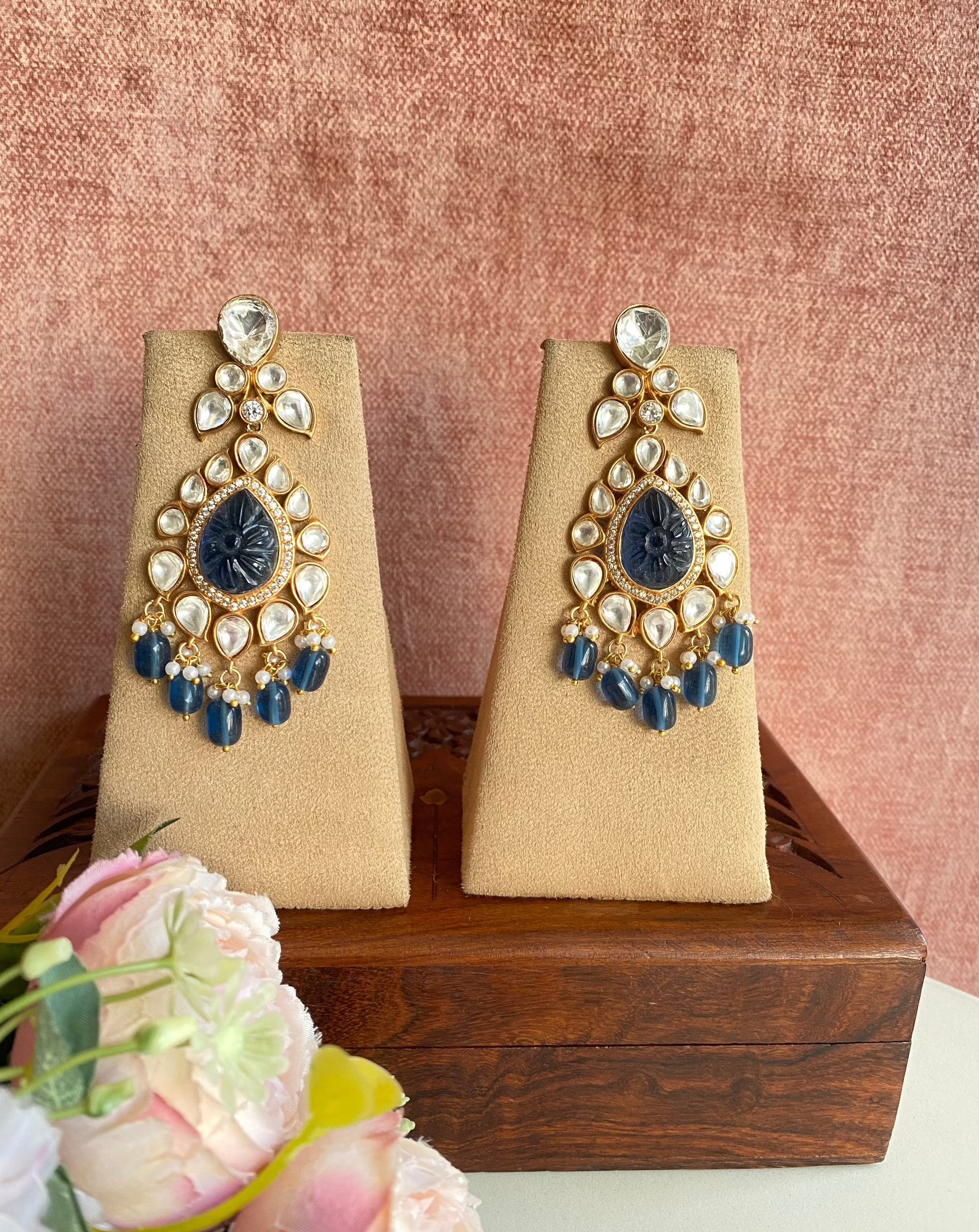 Blue Stone Earring