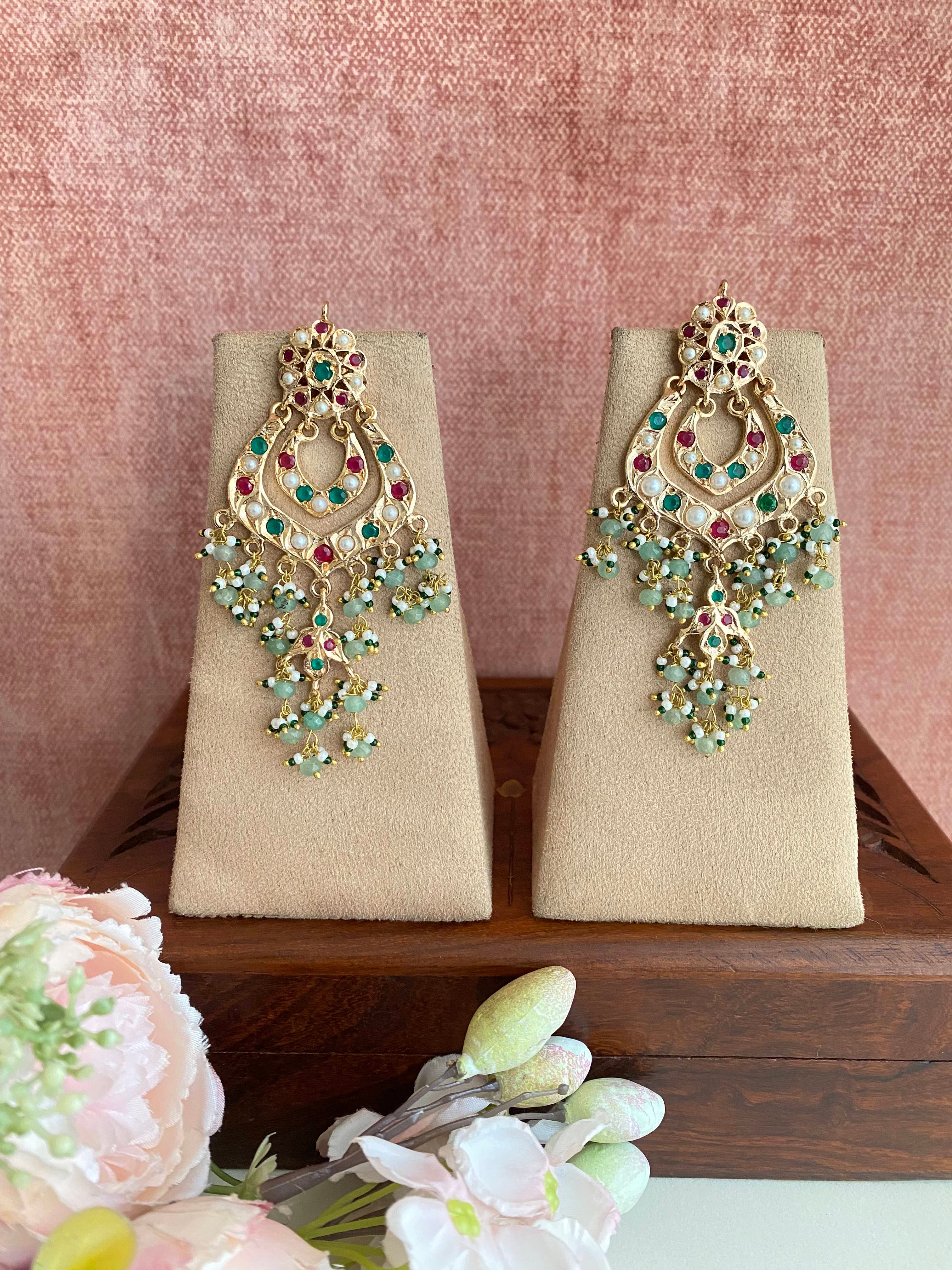 Jadau Earring in mint