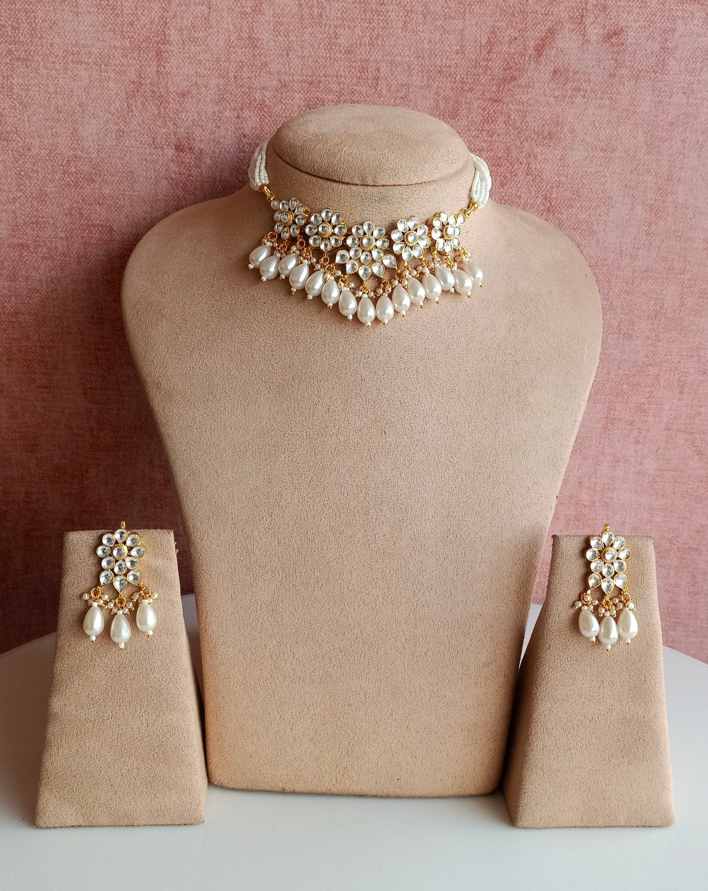 Kundan floral set