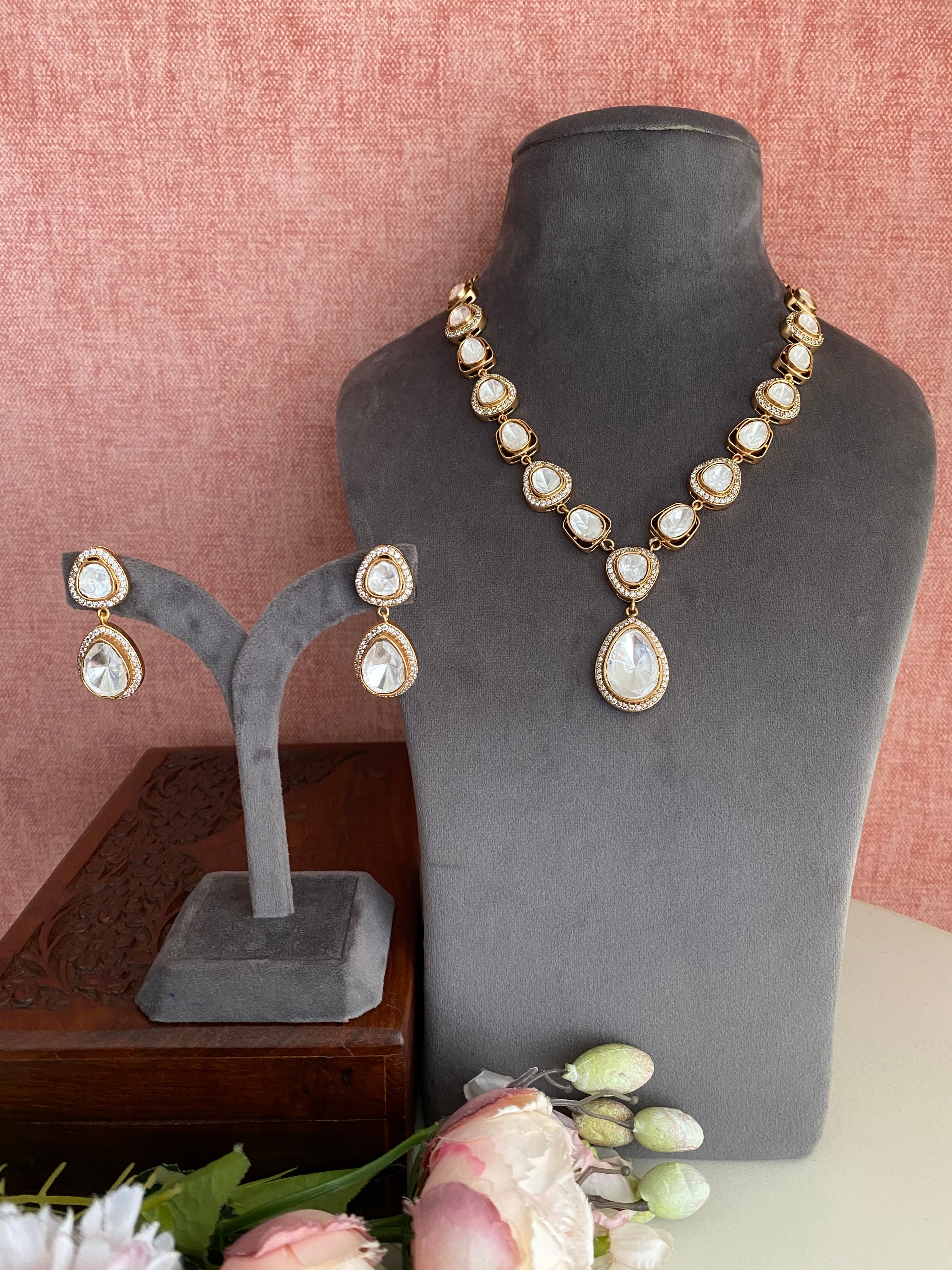 Moissanite Necklace Set