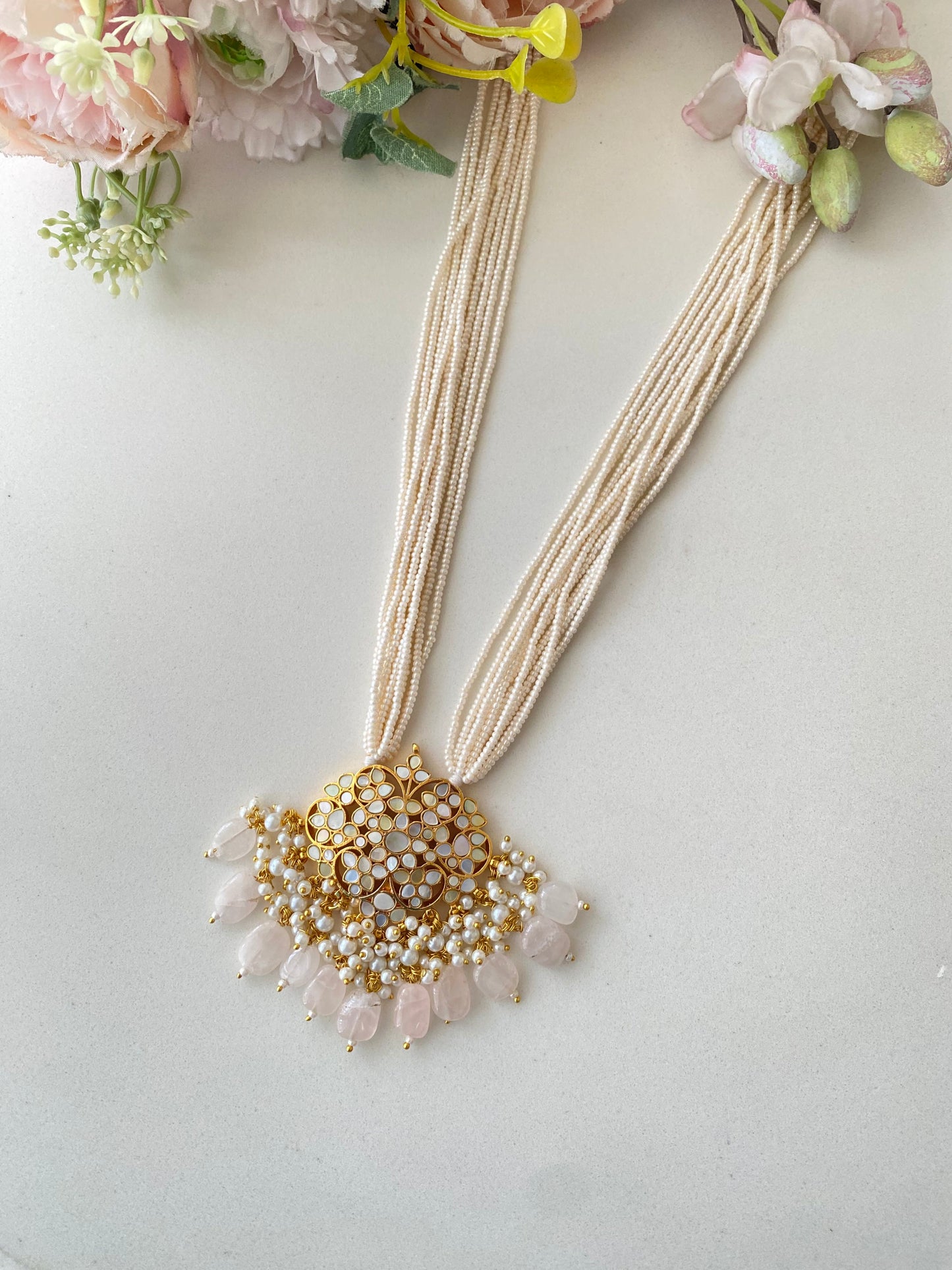 Mother Of Pearl Long Necklace