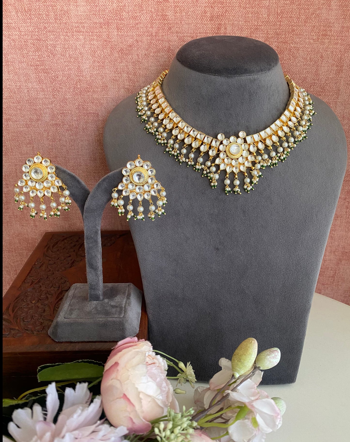 Kundan Gold plated Necklace set