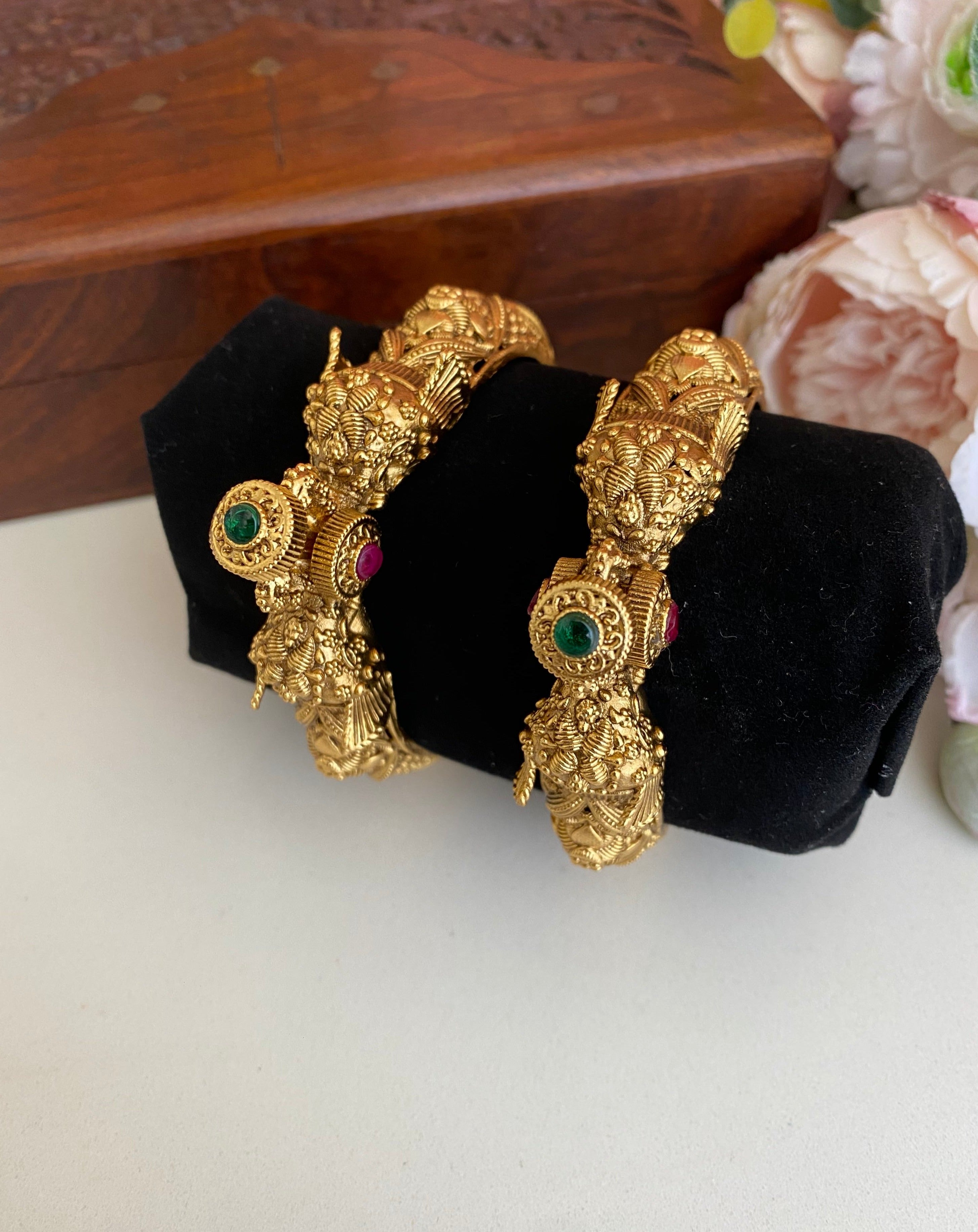 Gold Plated Antique bangles