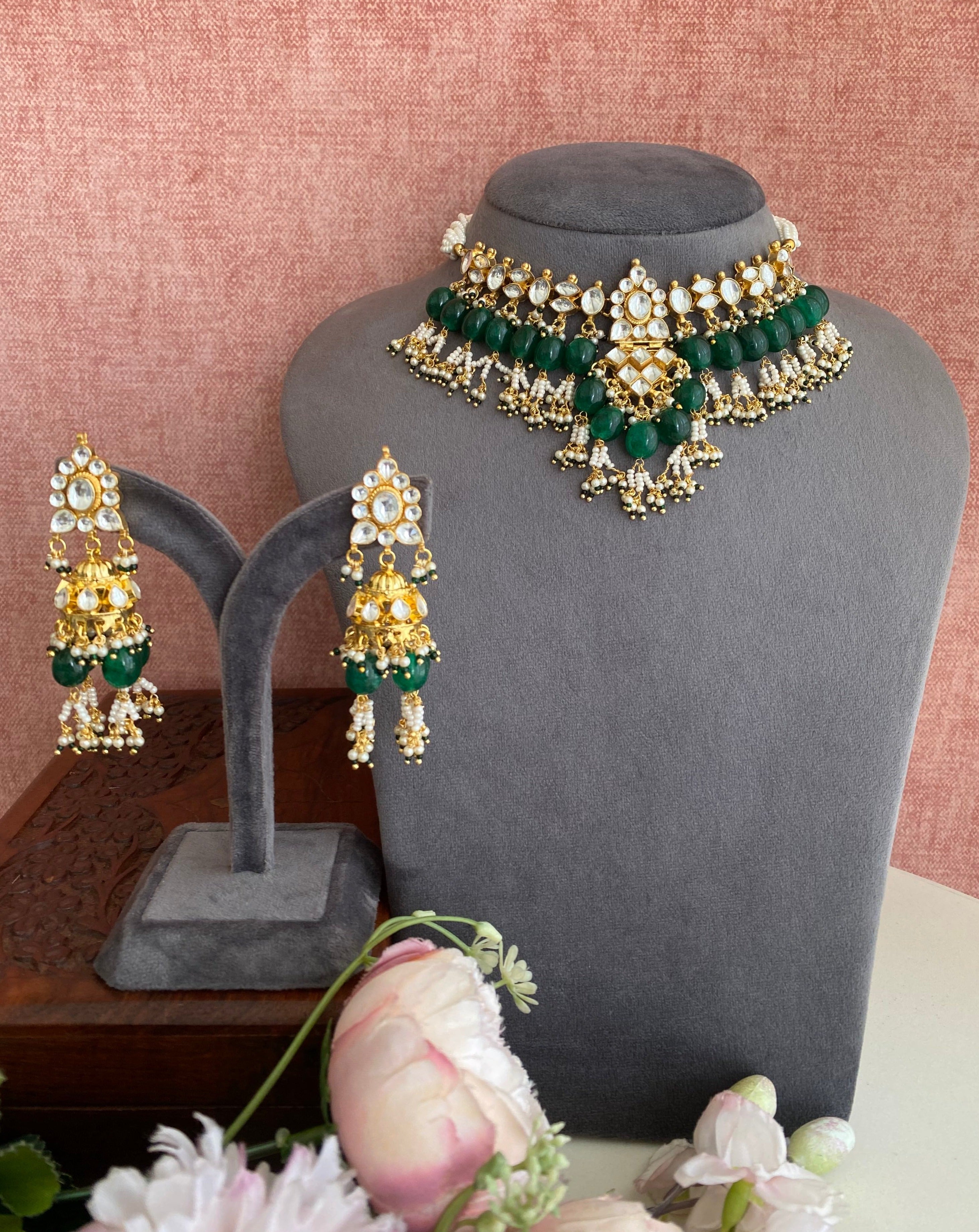 Kundan necklace set