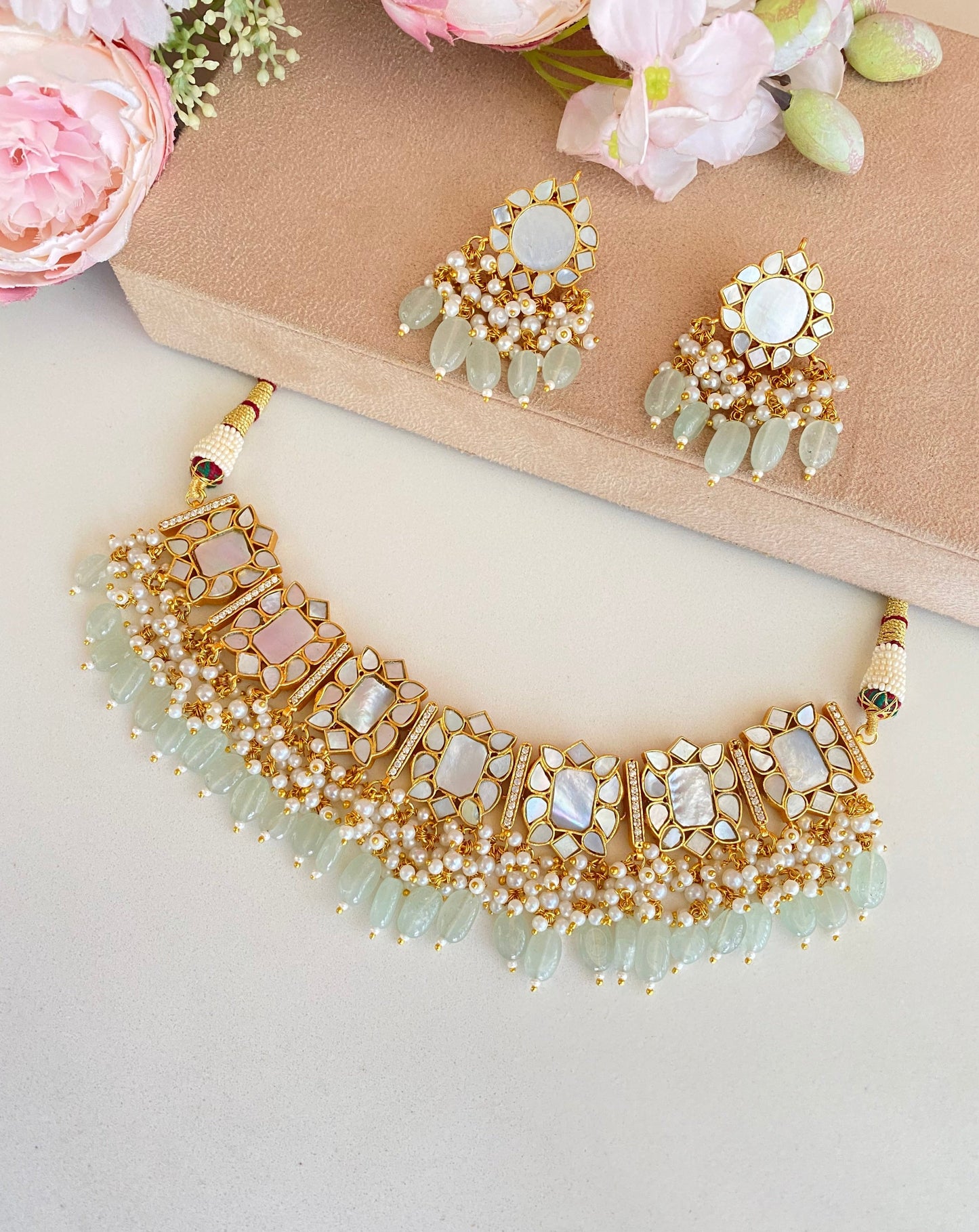 Mother Of Pearl Necklace set