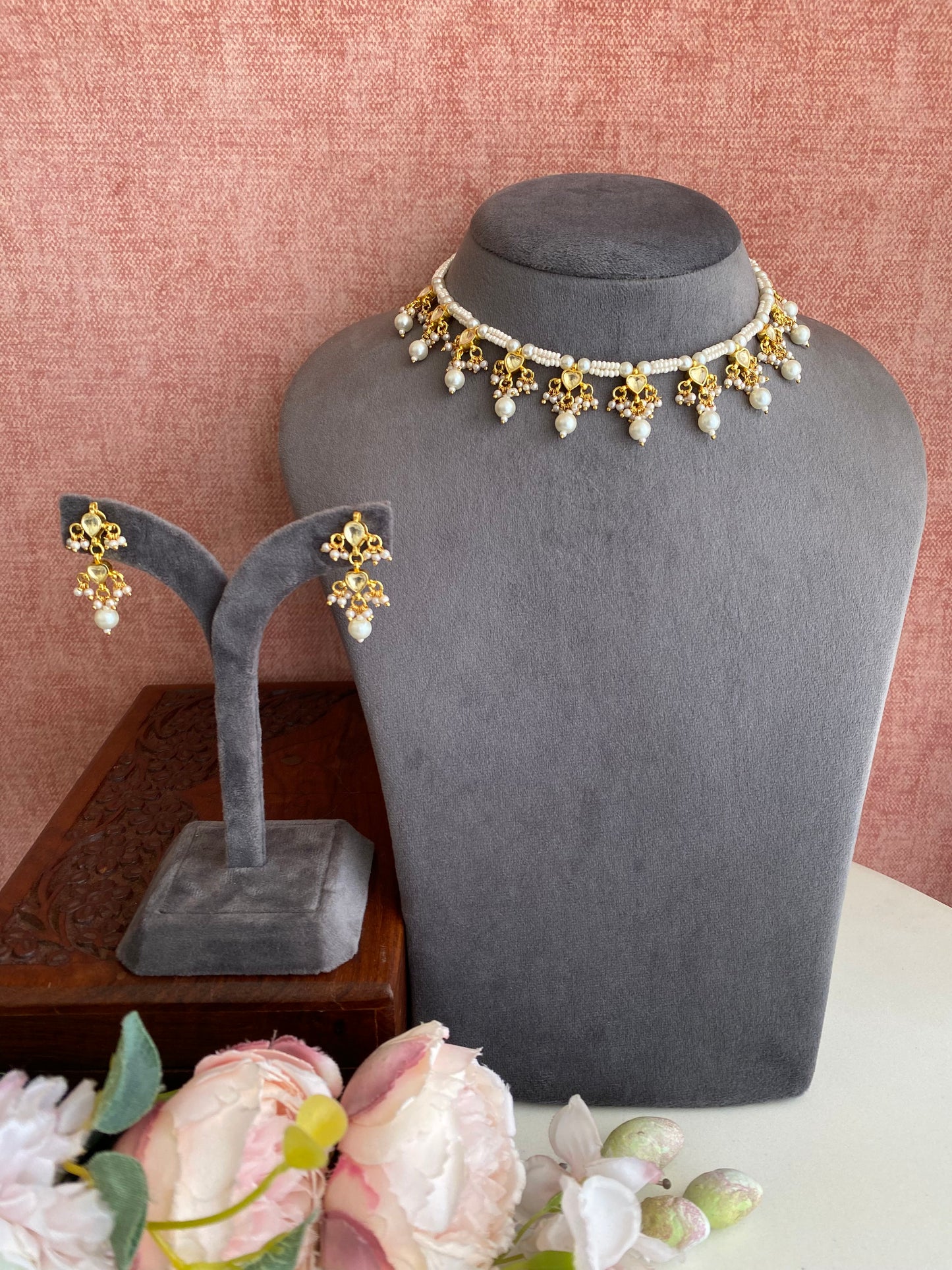 Classic pearl Kundan Necklace set