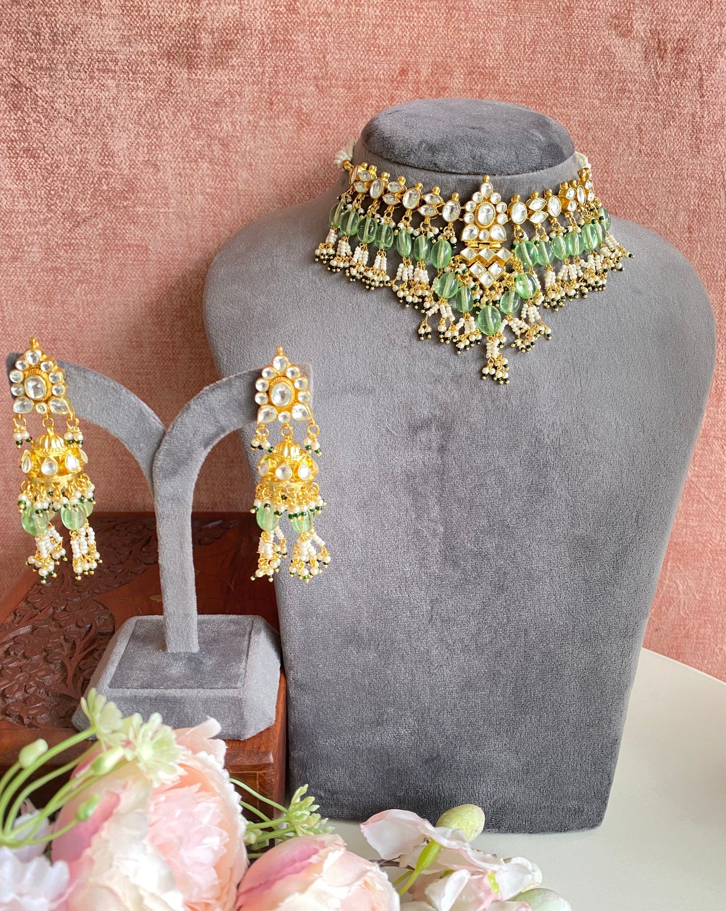 Kundan necklace set