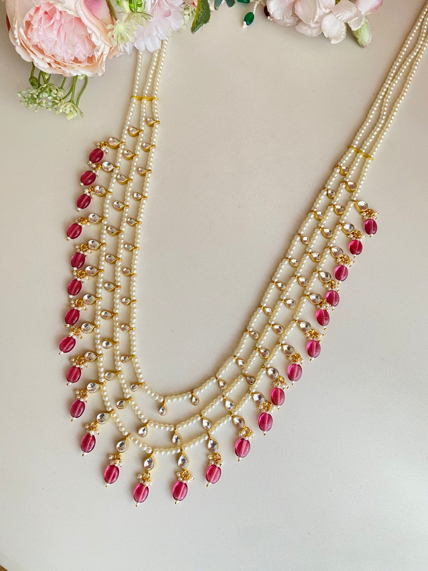 3-line Kundan Raani Haar