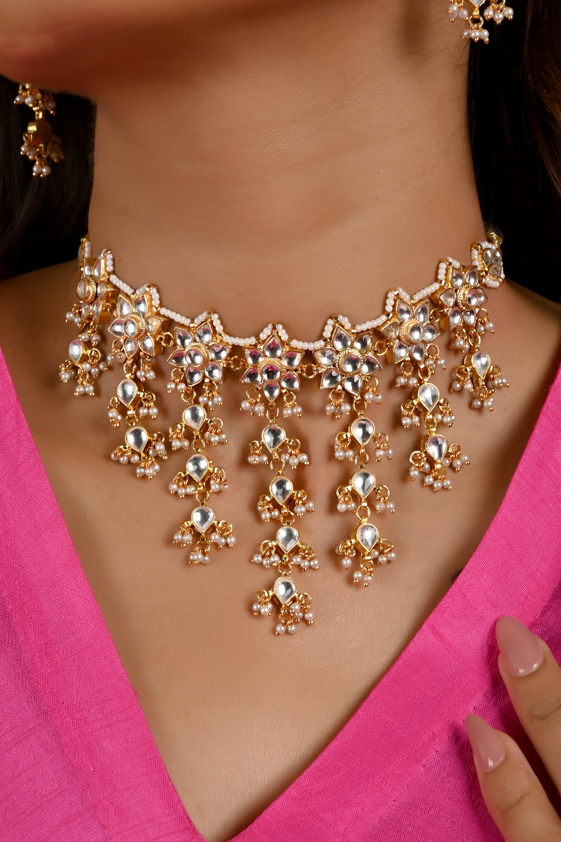 Kundan Gold plated Necklace Set