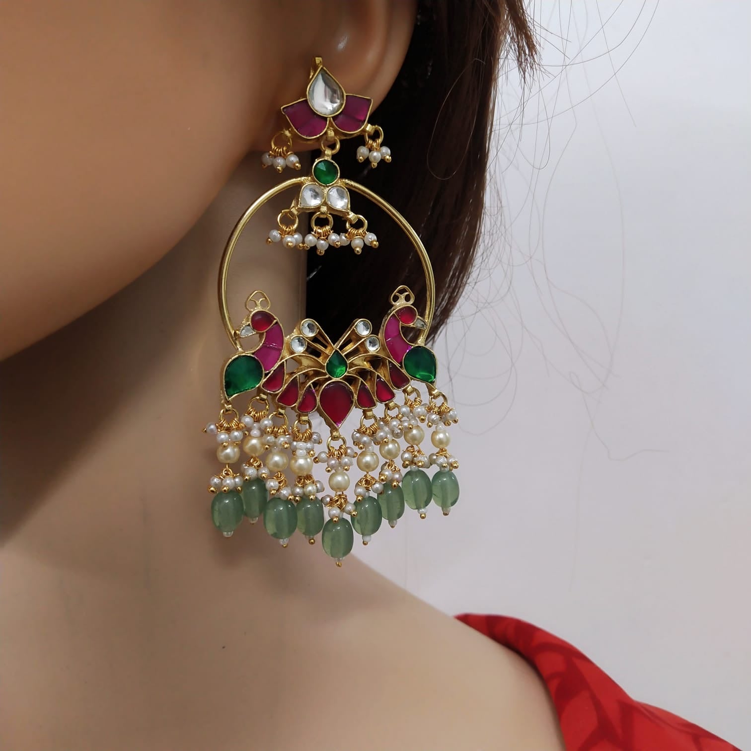 Kundan Long Earring