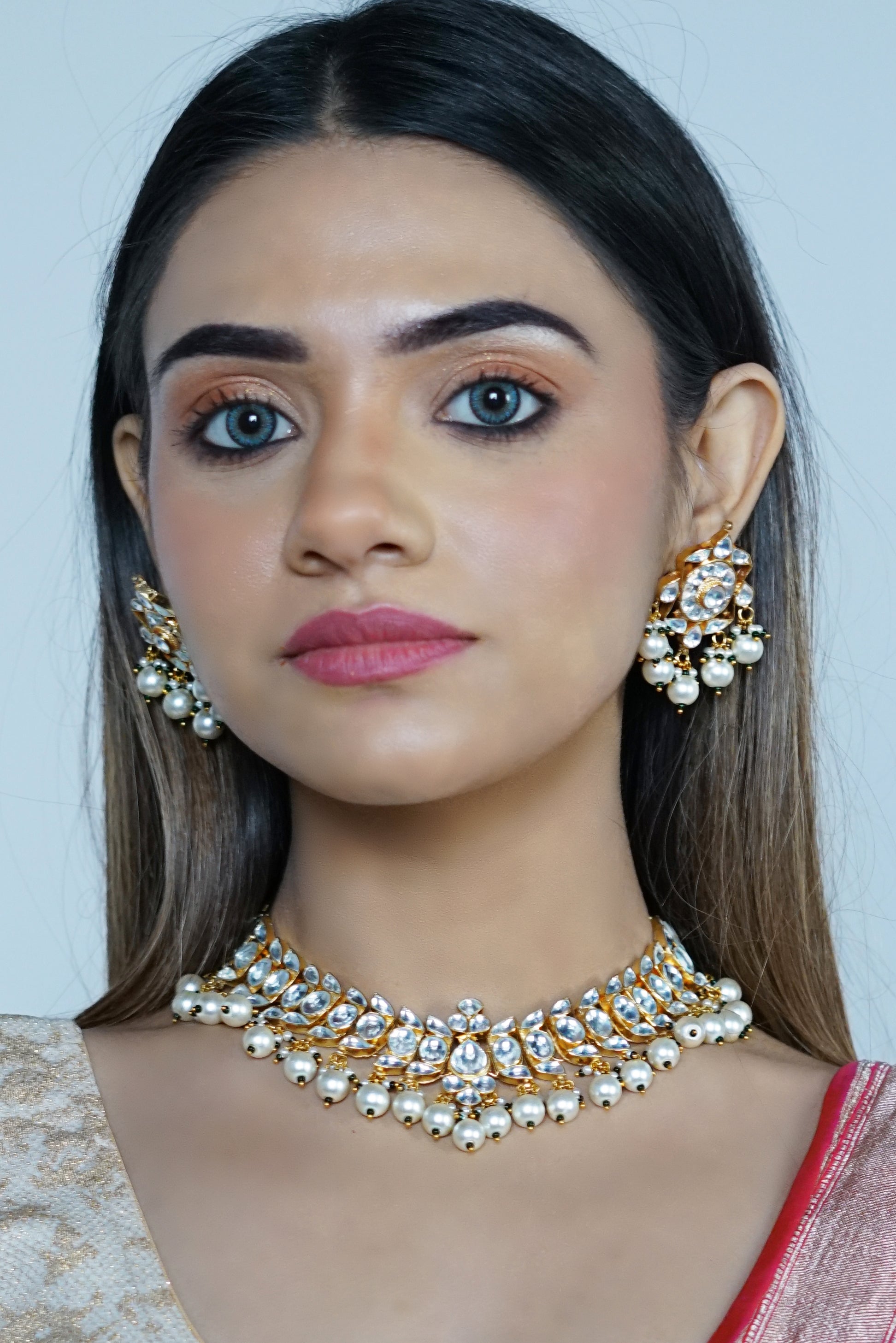 Gold plated Kundan Choker Set