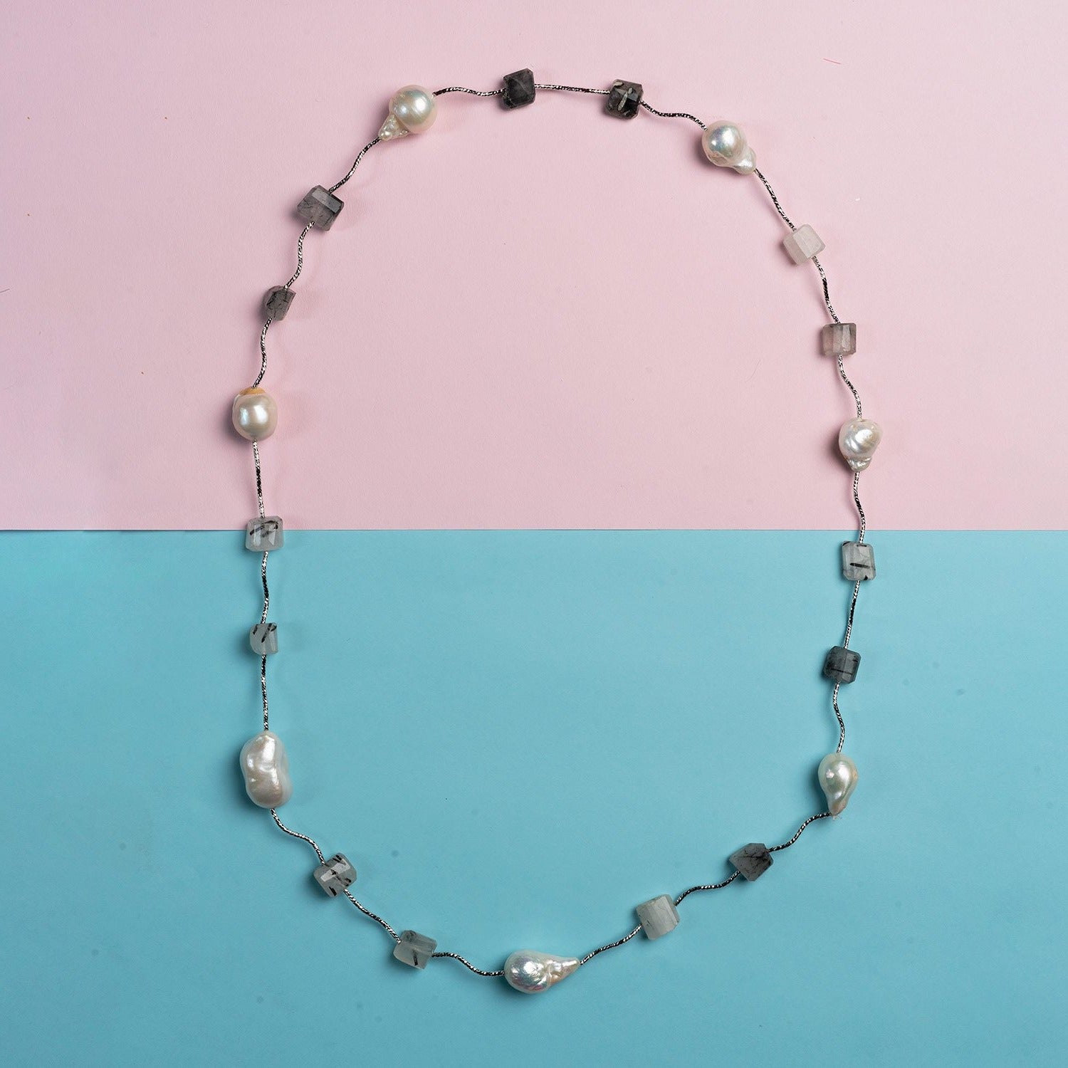 Grey Long Necklace